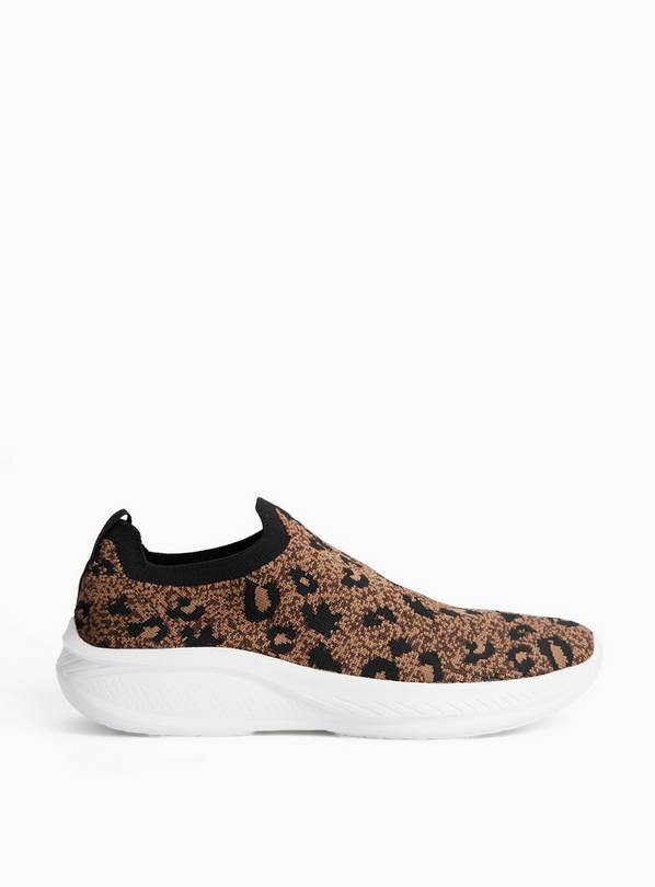 Leopard Print Slip On Trainers 8